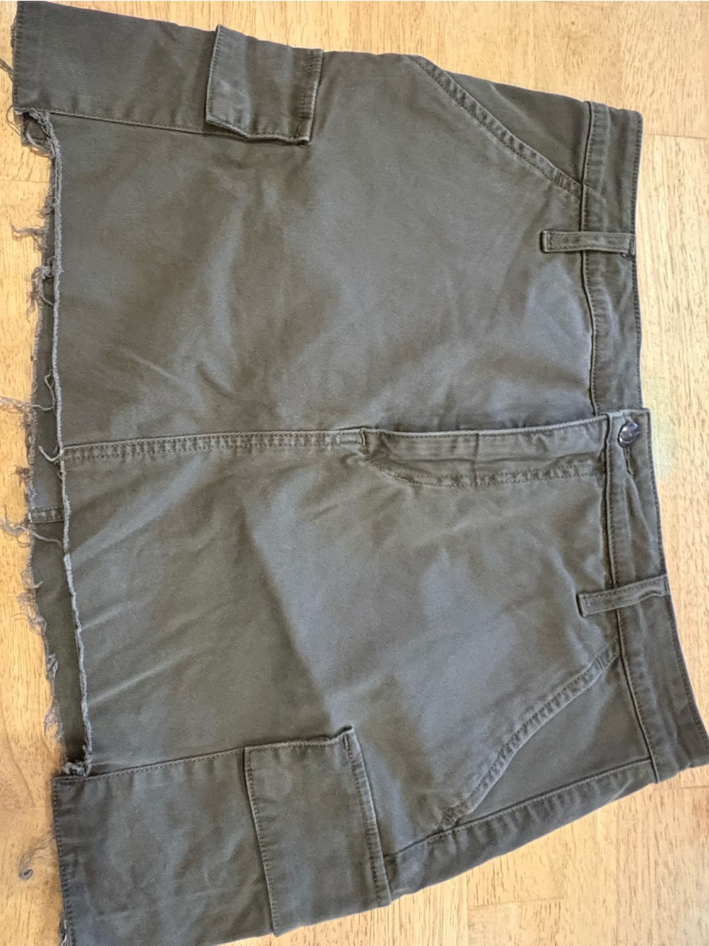 Joe's Jeans Olive Green Mini Skirt with Raw Hem